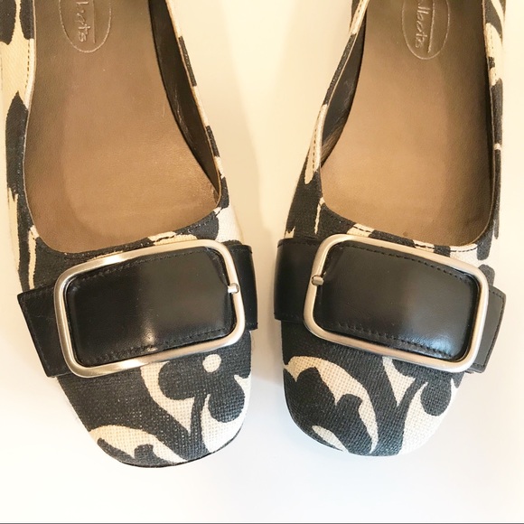 Talbots Shoes - Talbots Ballet Flats, Leather Sole, Floral, Buckle